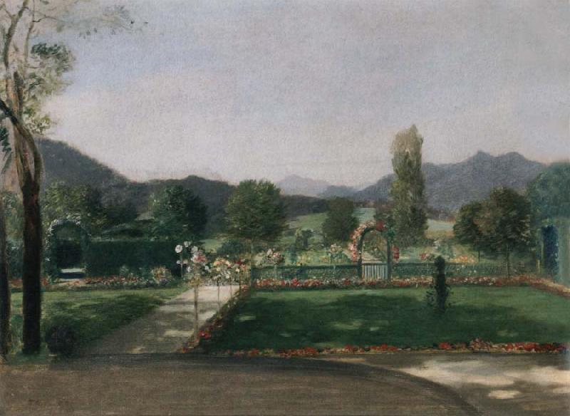 Friedrich August von Kaulabch Garden in Ohlstadt oil painting picture